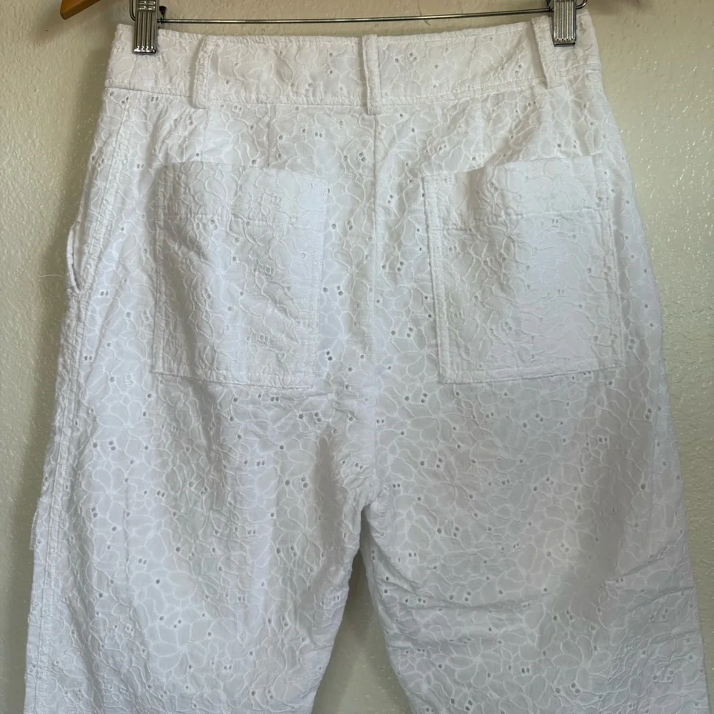 Derek Lam 10 Crosby Mila Utility Eyelet Cargo Pants in White Size 4 - Picture 6 of 12